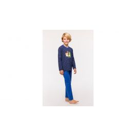 Pyjama Jongens Woody Multistripe Dinos - Blue