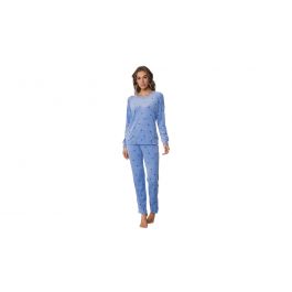 Huispak Dames Pastunette Rebelle Bloem Velours - Light Blue