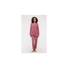 Pyjama Dames Woody Velours Strepen Top - Roze