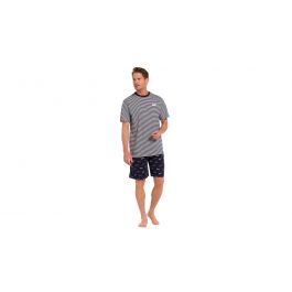 Shortama Heren Pasha Short Wildernis Strepen - Donkerblauw