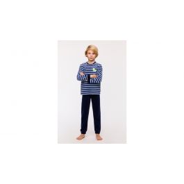 Pyjama Jongens Woody Strepen Dino - Donkerblauw