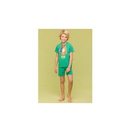 Pyjama Jongens Woody Short King Of Sleep - Groen