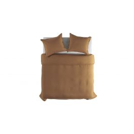 Dekbedovertrek Yellow Percale - Cognac Brown