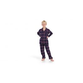 Pyjama Jongens Pasha Ruitdessin - Dark Red