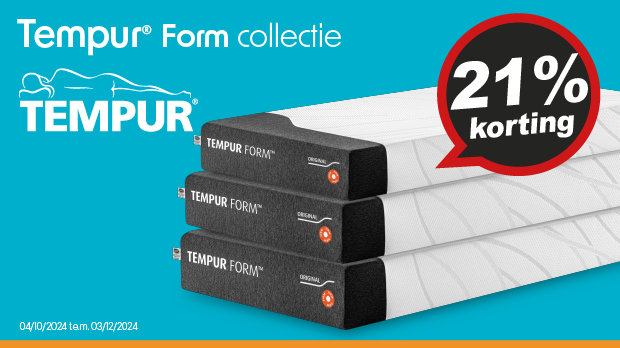 Tempur 21% korting